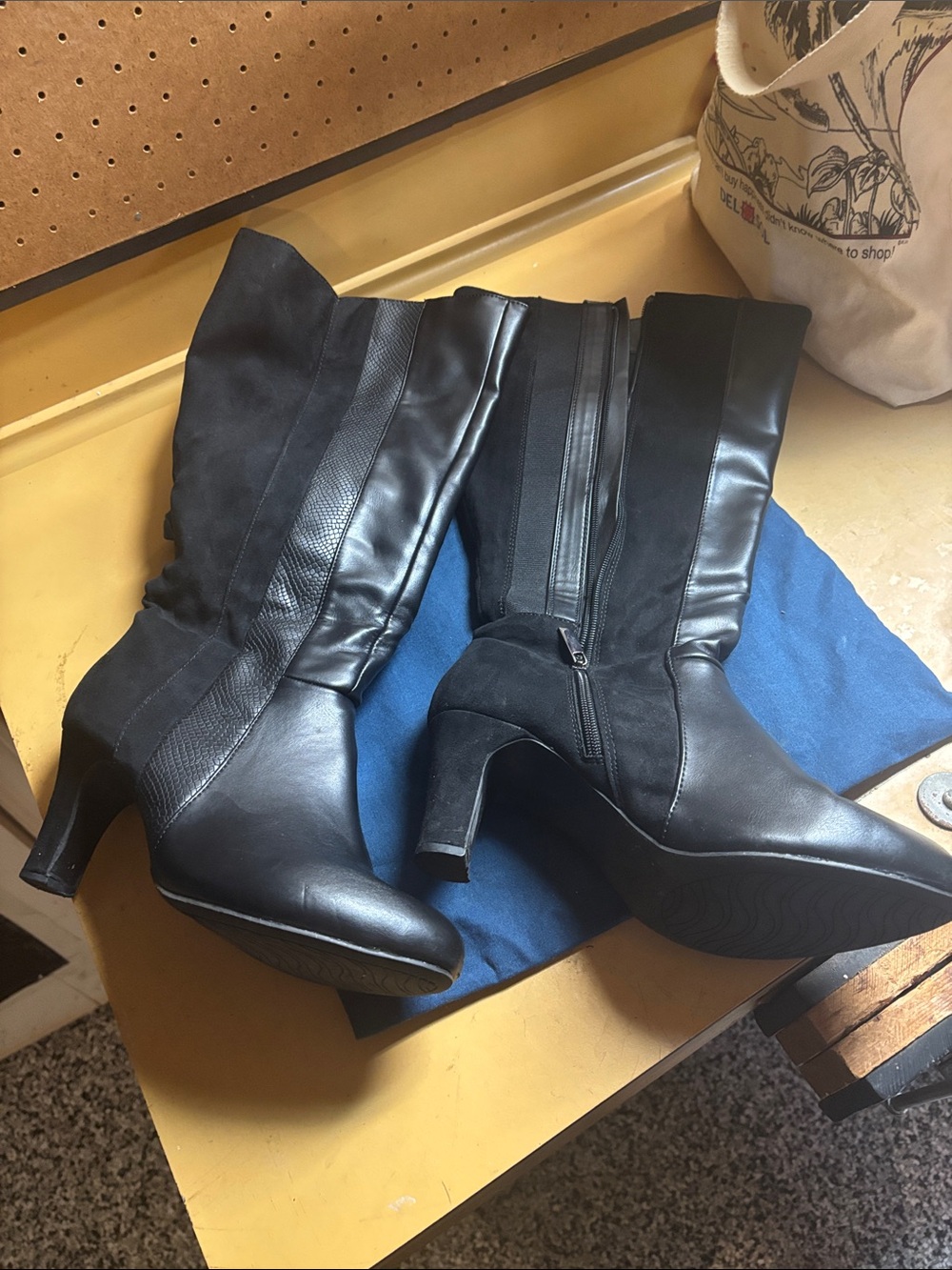 Women's Black Mid-Calf Dress Boots